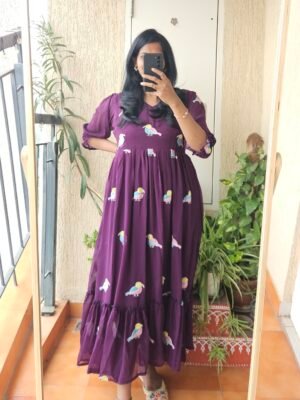 Birdie purple georgette dress.