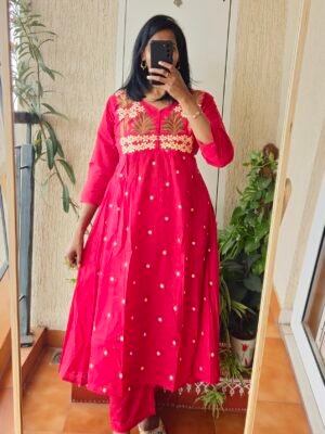 Tomato Red cotton co-ord set