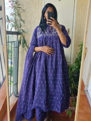 Violet cotton kurta set