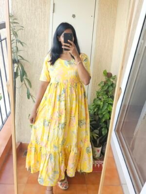 Yellow cotton frock.
