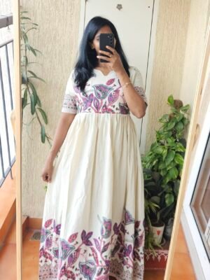 Kaadhi purple maxi gown.