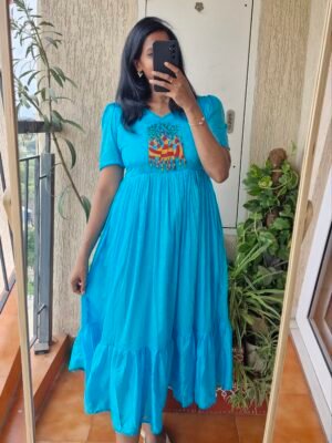 .Blue Deer chinon Frock.