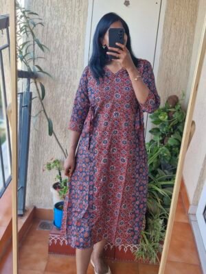 Ajrack blue cotton dress