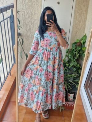 Floral hakoba dress