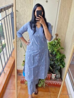 Grey Jamdhaani Co-ord  set