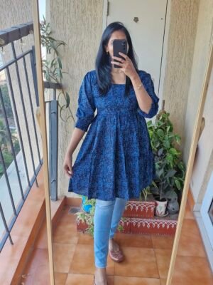 Blue Paisley cotton tunic.