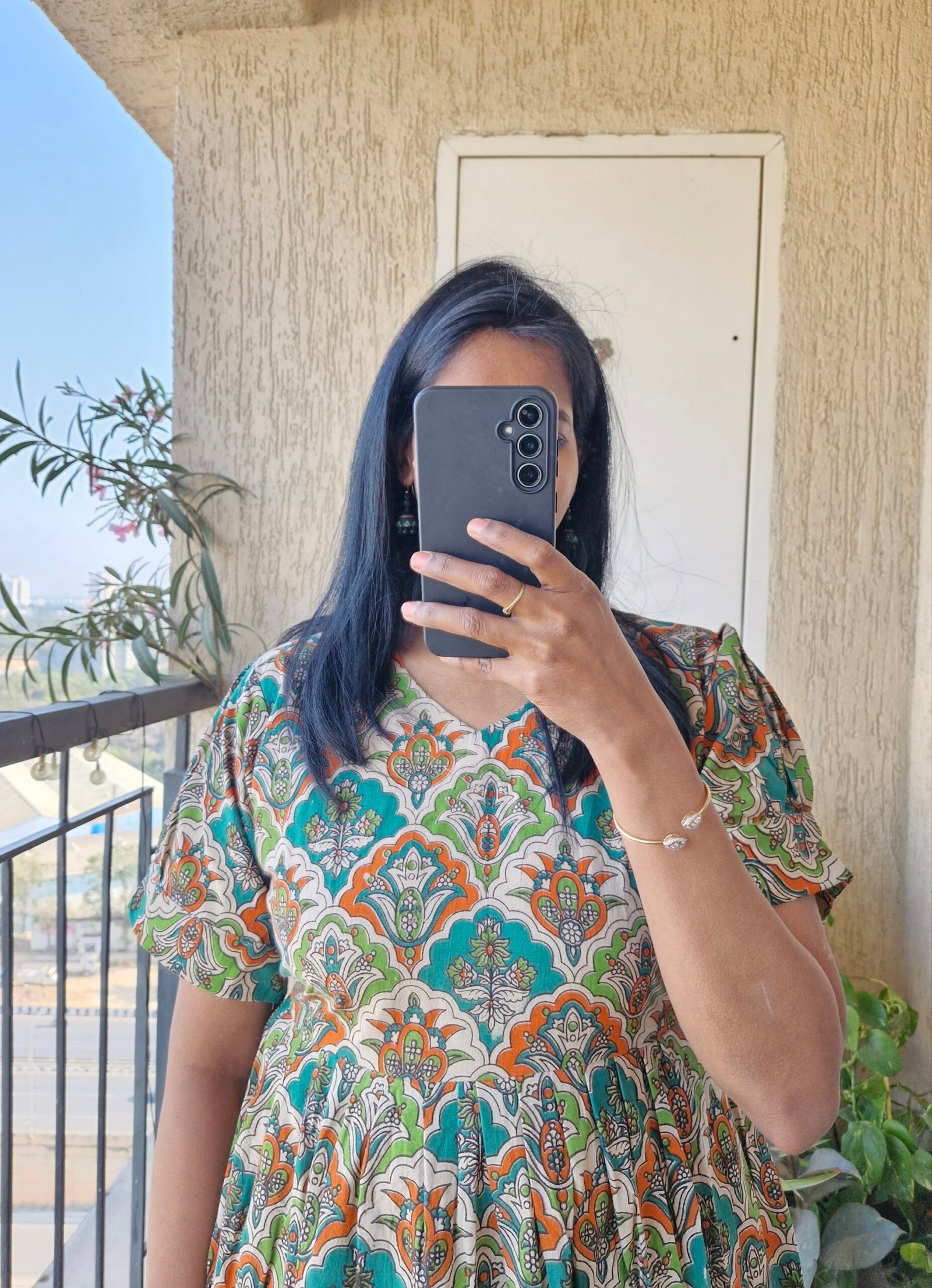 Green multi kalamkaari kurti dress - Image 5