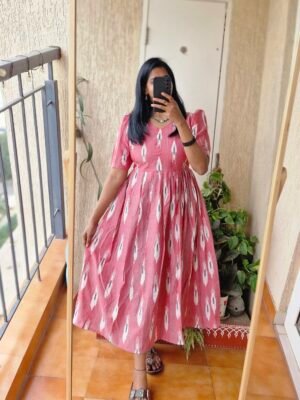 Pastel Pink Ikkath dress.