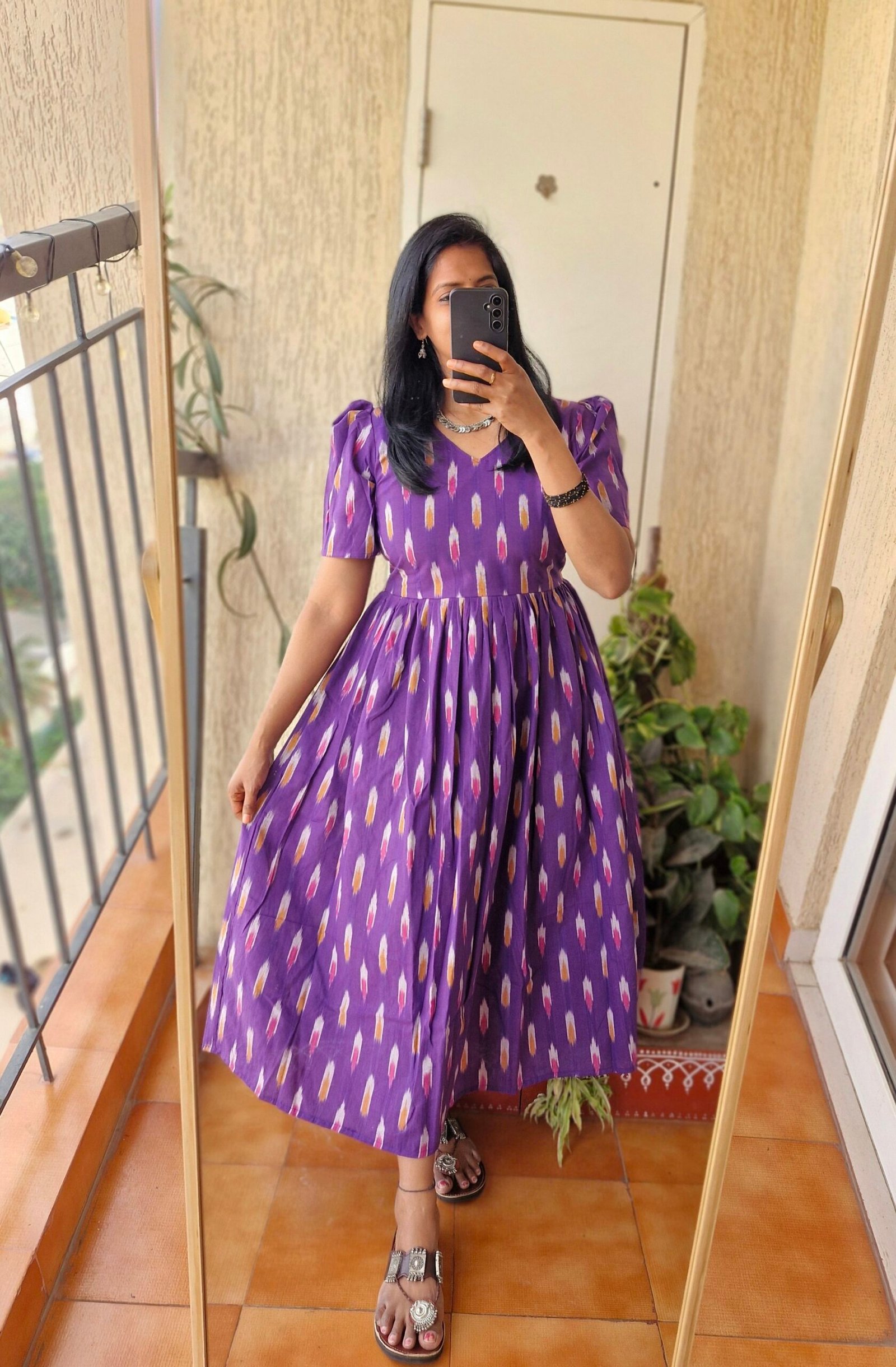 Purple Ikkath dress
