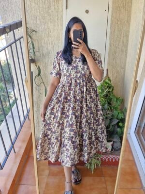 Parrot kalamkaari dress