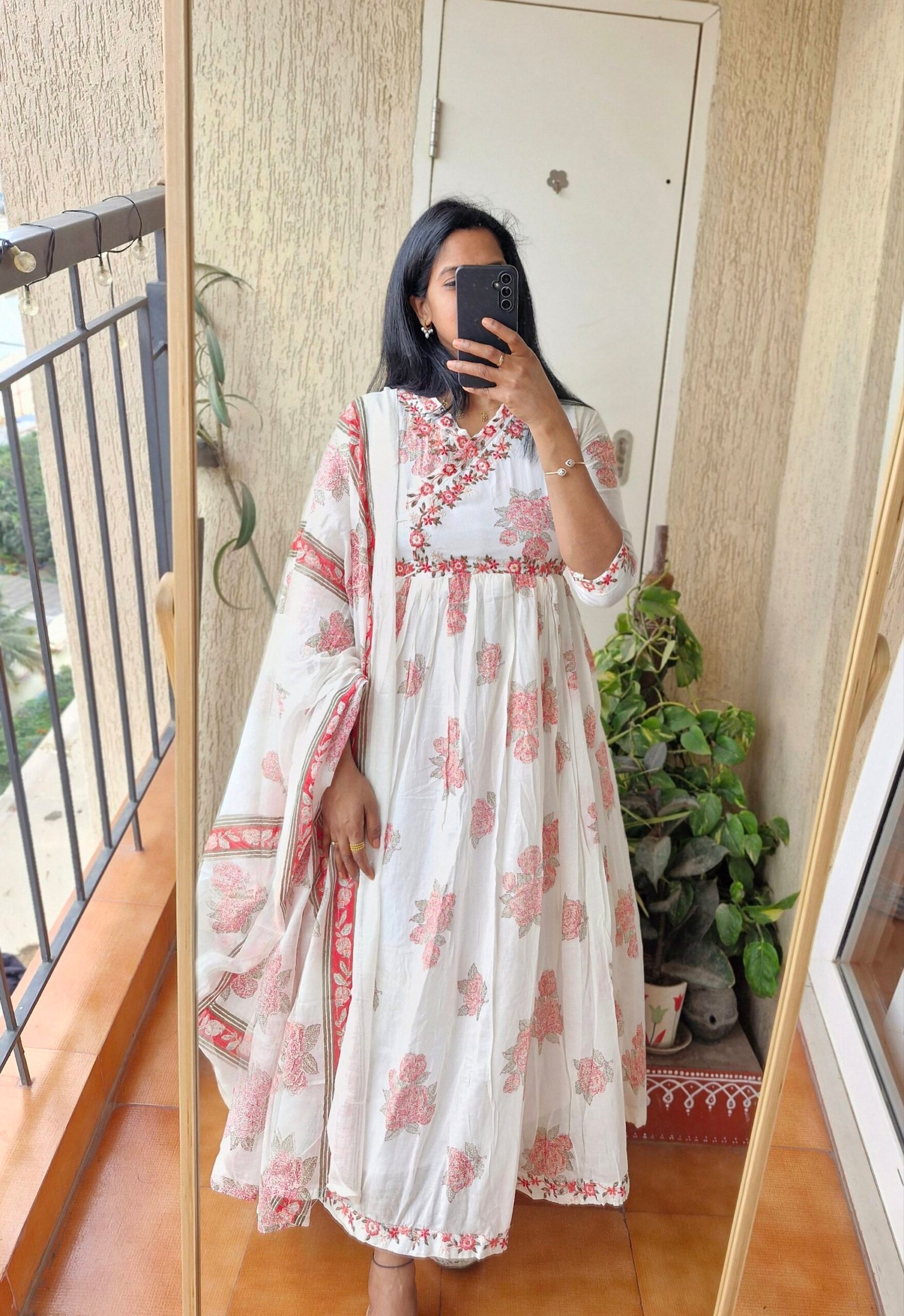 Orangle mul cotton kurta set. - Image 2