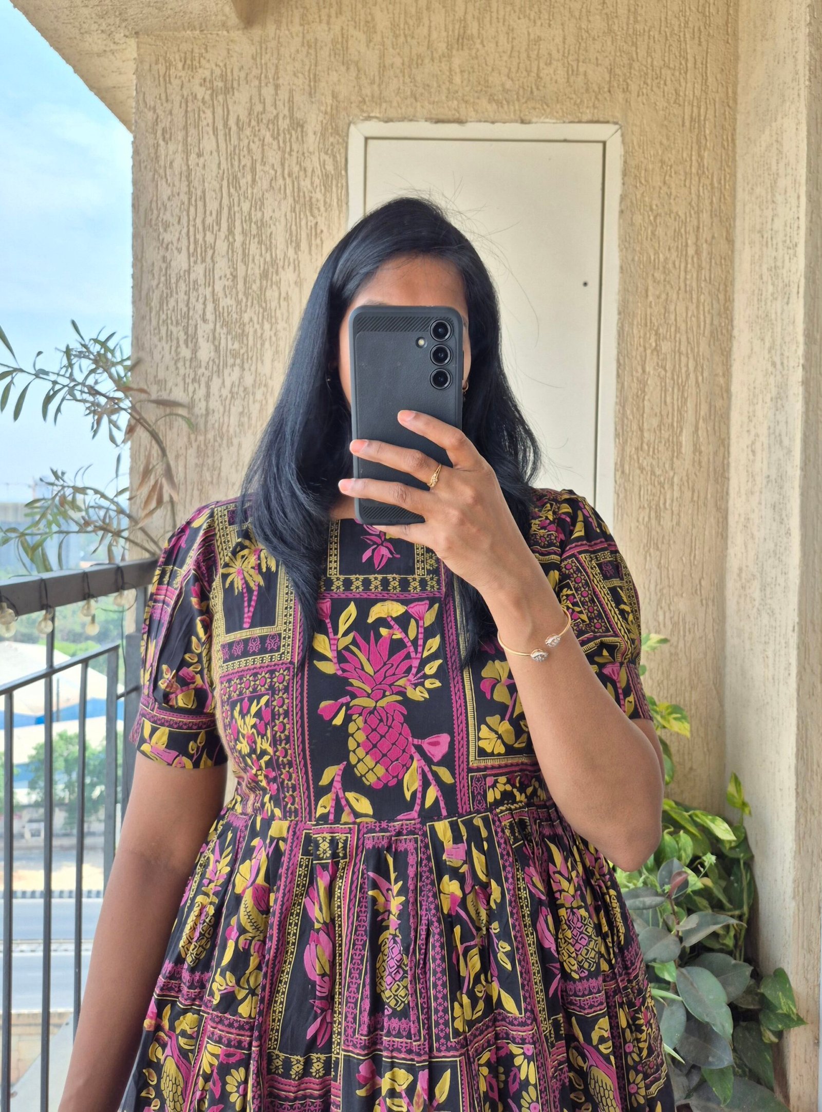 Black Macaw cotton dress. - Image 5