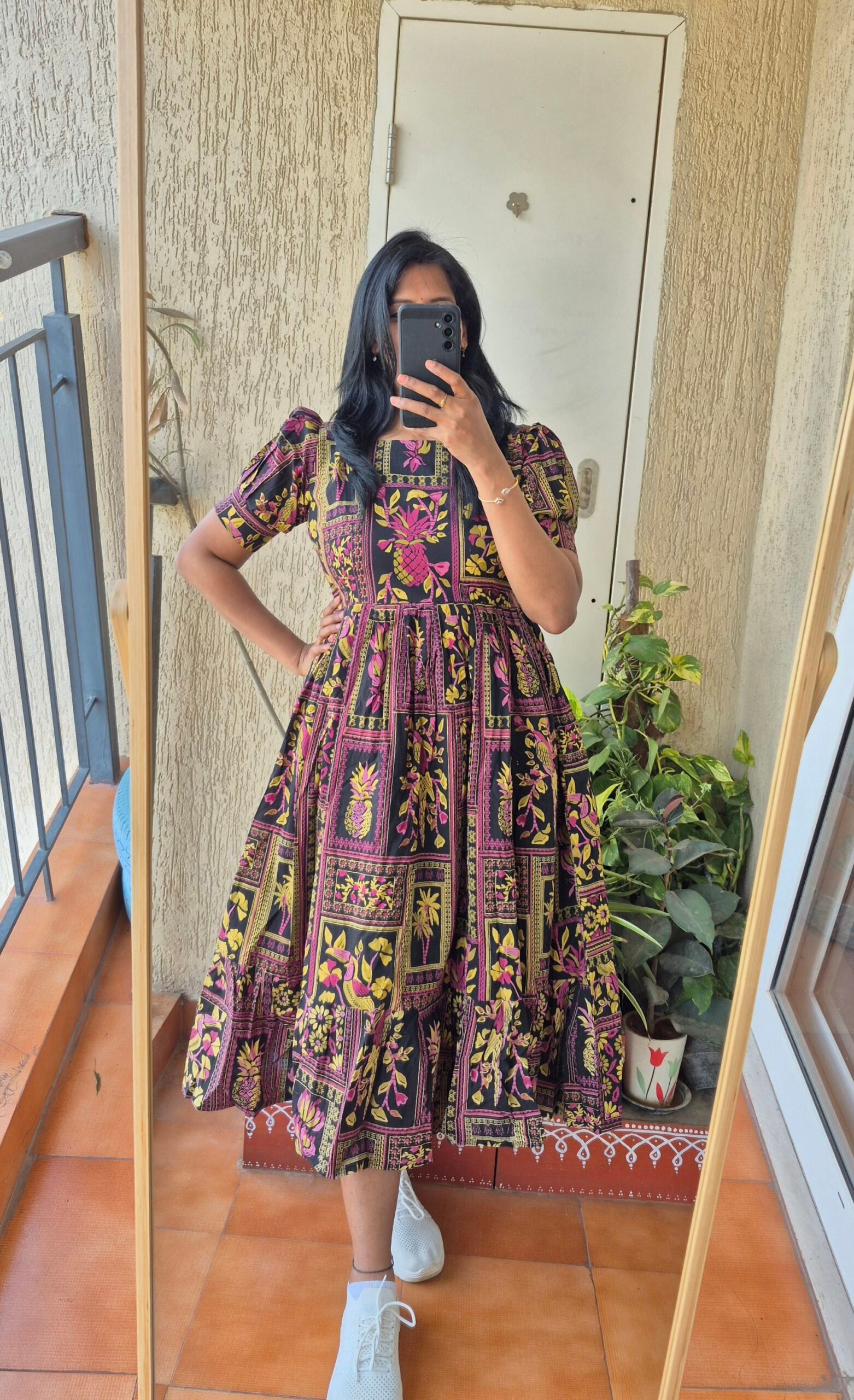 Black Macaw cotton dress. - Image 2