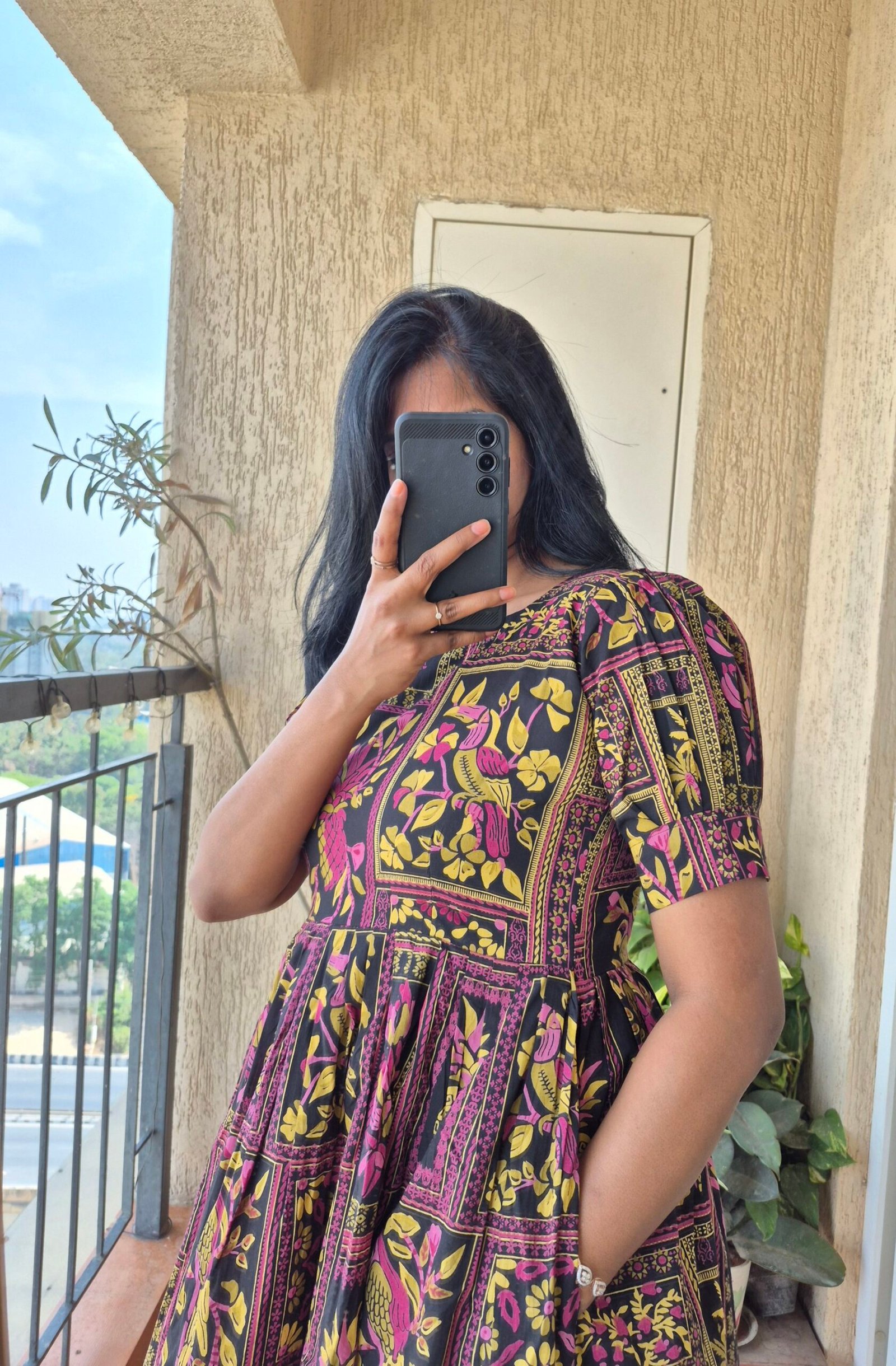 Black Macaw cotton dress. - Image 6