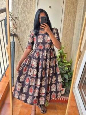 Black Kathakali cotton dress.