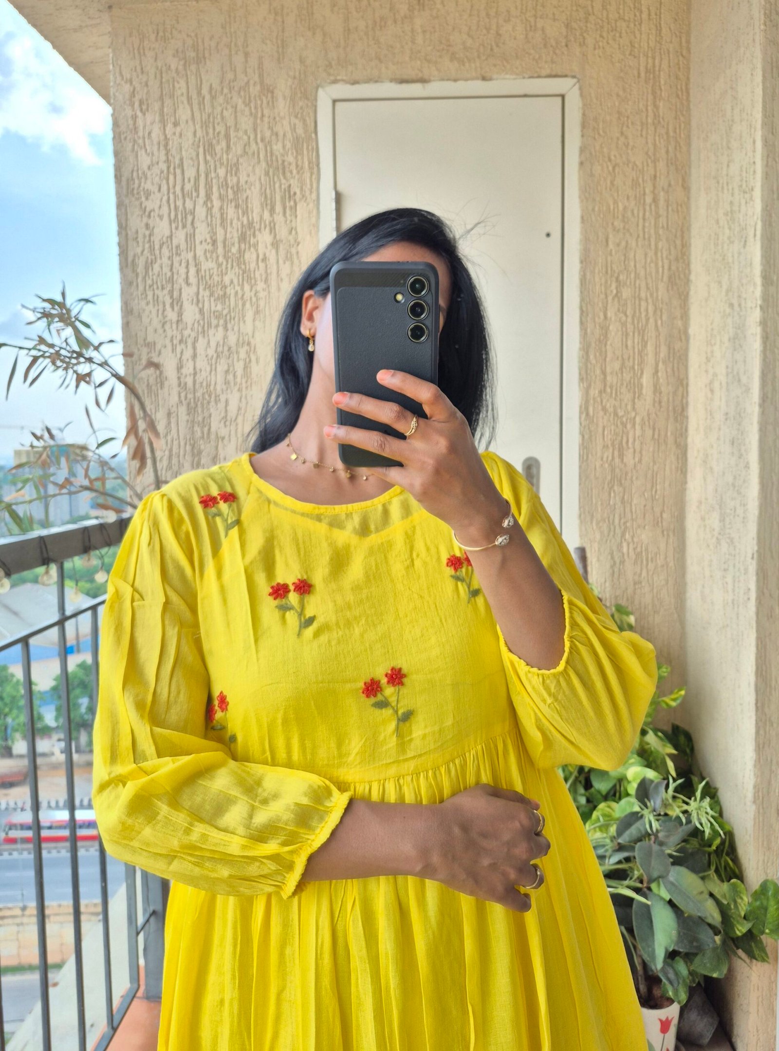 Haldi yellow 2 piece mul cotton dress. - Image 3