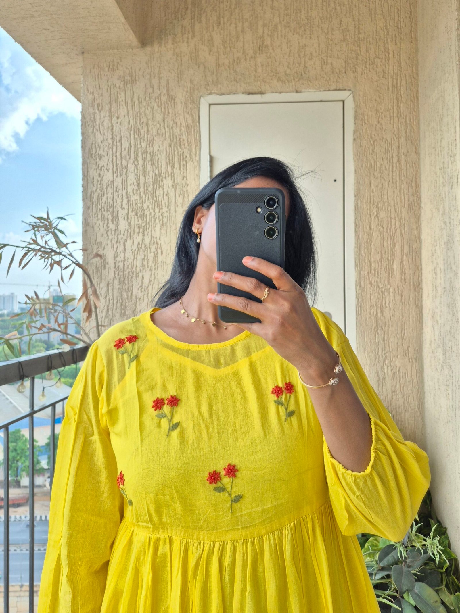 Haldi yellow 2 piece mul cotton dress. - Image 7